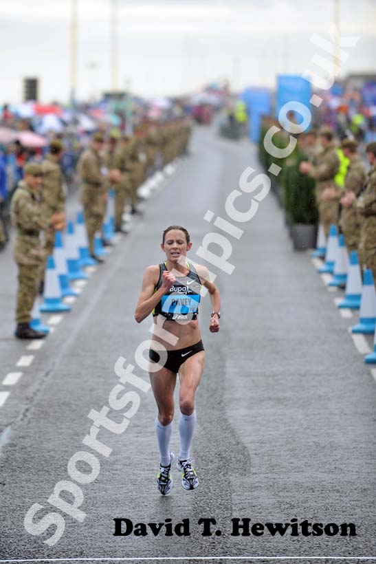 Jo Pavey finishing the 2012 BUPA GNR.